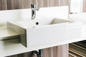 white stylish sink